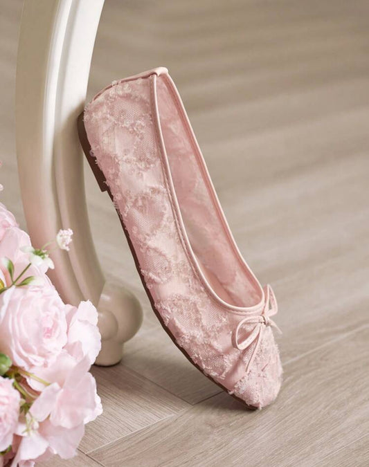 Shein Cuccoo Hitchd Women Round Toe Comfortable Bow Sequin Flat Ballet