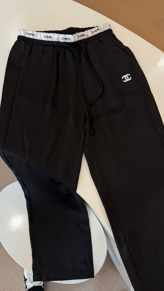 Chan-nel Wide Leg Flowy Trouser-Dupe