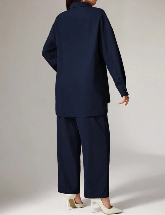 SHEIN Heiryn Womens Snowflake Patteren Rhinestone Décor Top And Pant