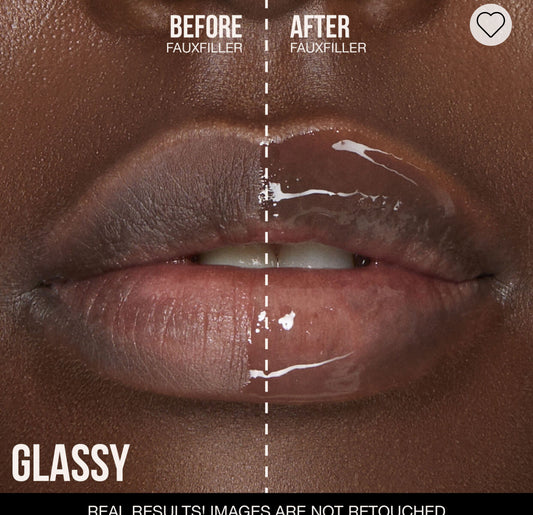Huda Beauty Faux Filler Extra Shine Lip Gloss (Glassy-Clear)