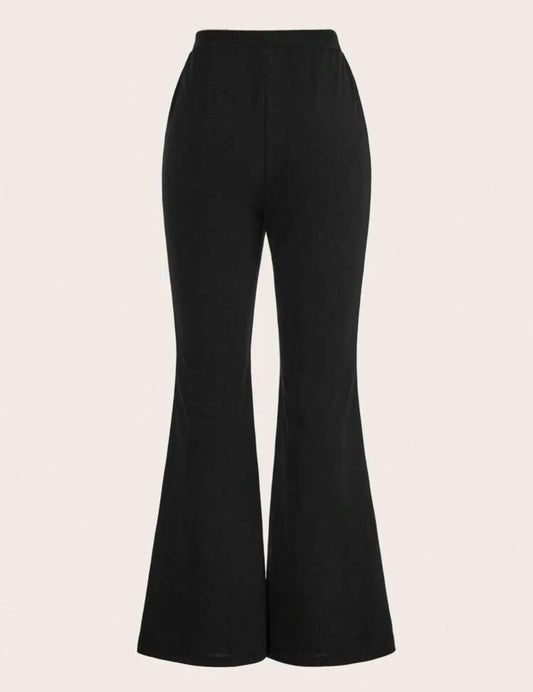 SHEIN Classi Pearl Beaded Flare Leg Pant