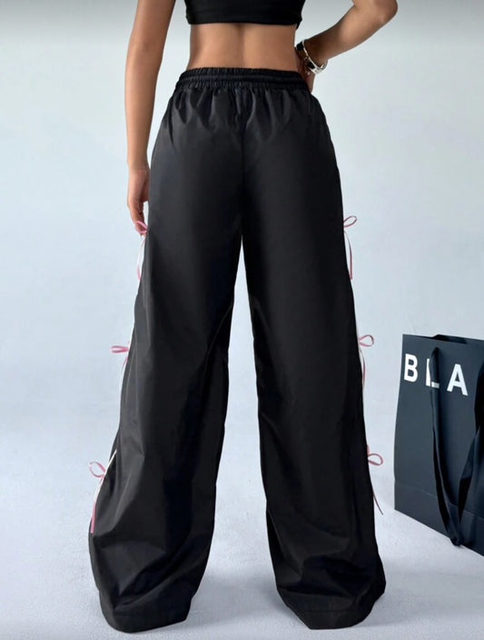 Shein Ez Wear Pant With Bowknot Decoration