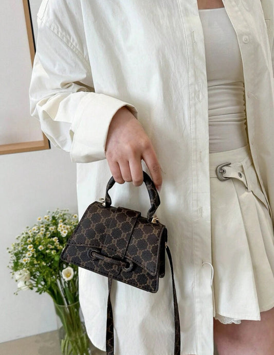 SHEIN This Year Popular Super Texture Lipstick Bag Coffe Brown