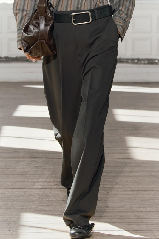 ZARA ZW Collection Wide Leg Trouser -Intense Green