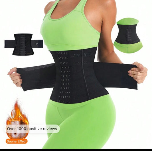 SHEIN women black mesh breathable abdomianl trainer corest