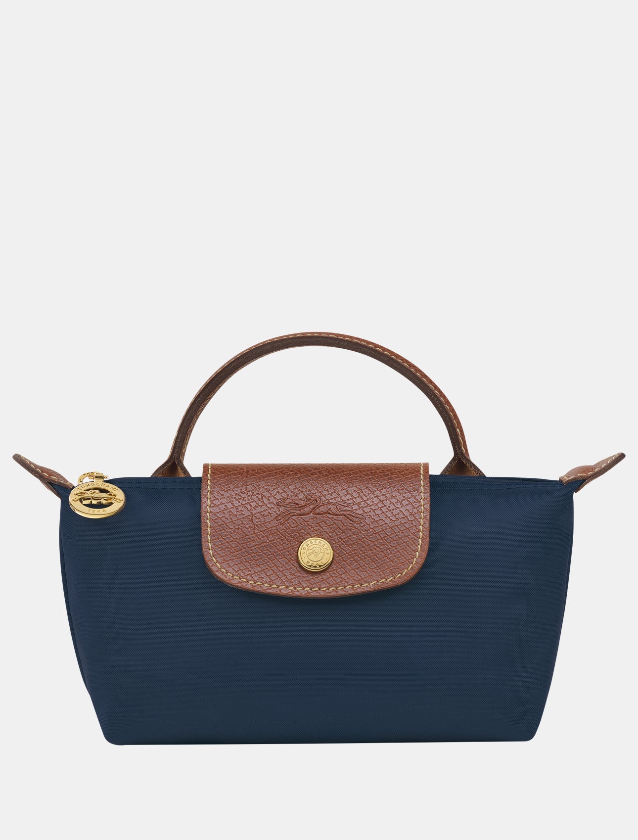 LONGCHAMP Le Pliage Mini Pouch Bag with Strap- Navy