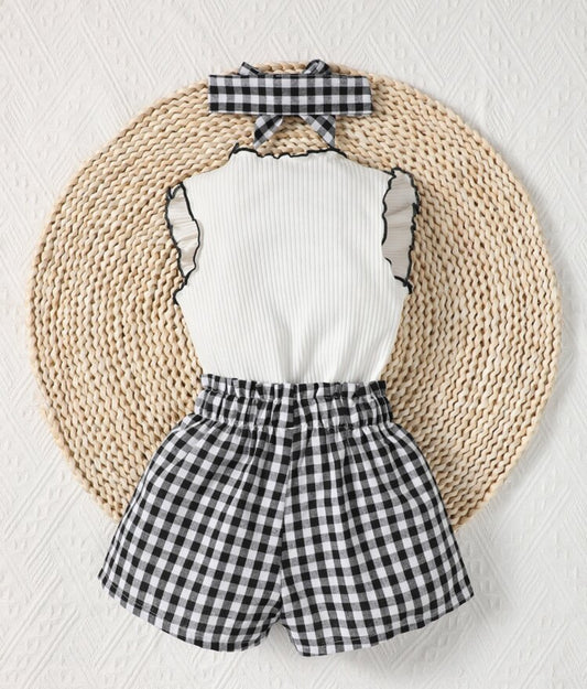 SHEIN Baby Girls Slogan Graphic Ruffle Trim Tee