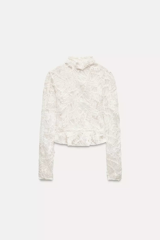 ZARA ZW Collection Top - ECRU