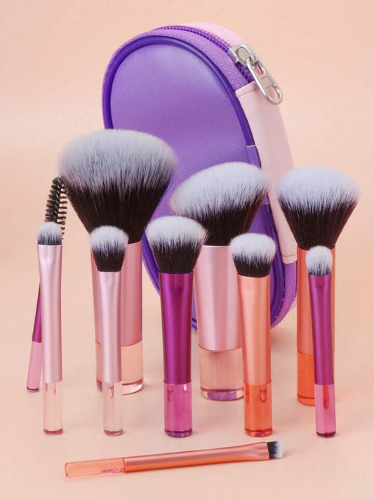 10Pcs Classic Multifunctional Cosmetic Brush For Making Up Sup....