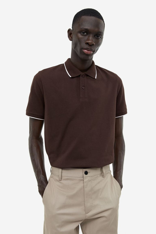 H&M Slim Fit Cotton Polo T-shirt