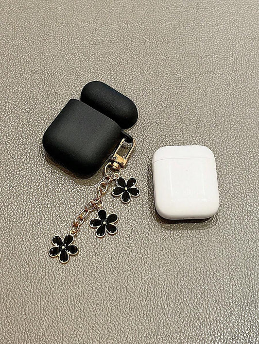 Shein Minimalist Alloy Double-Sided Flower Keychain Apple Tpu Anti-Fall Earph