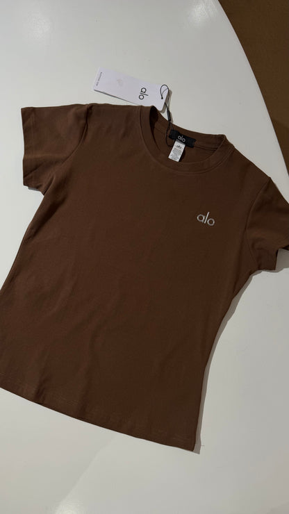 ALO Regular Fit Tshirt-Brown (Dupe)