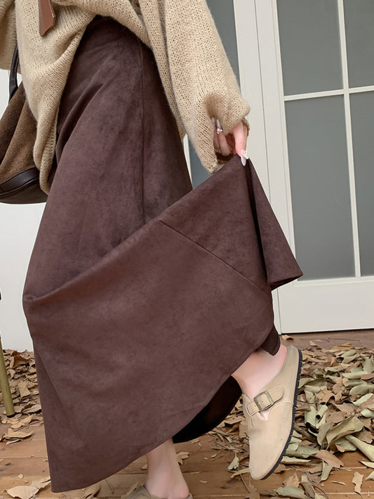 Shein Solid Sucede Flare Skirt