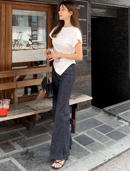 Shein Asymmetrical Hem Waist T shirt