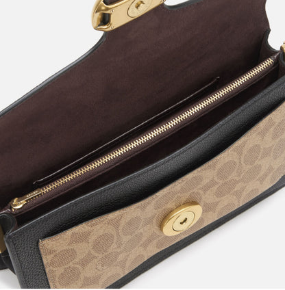 Coach Tabby 26 Black Leather Shoulder Bag