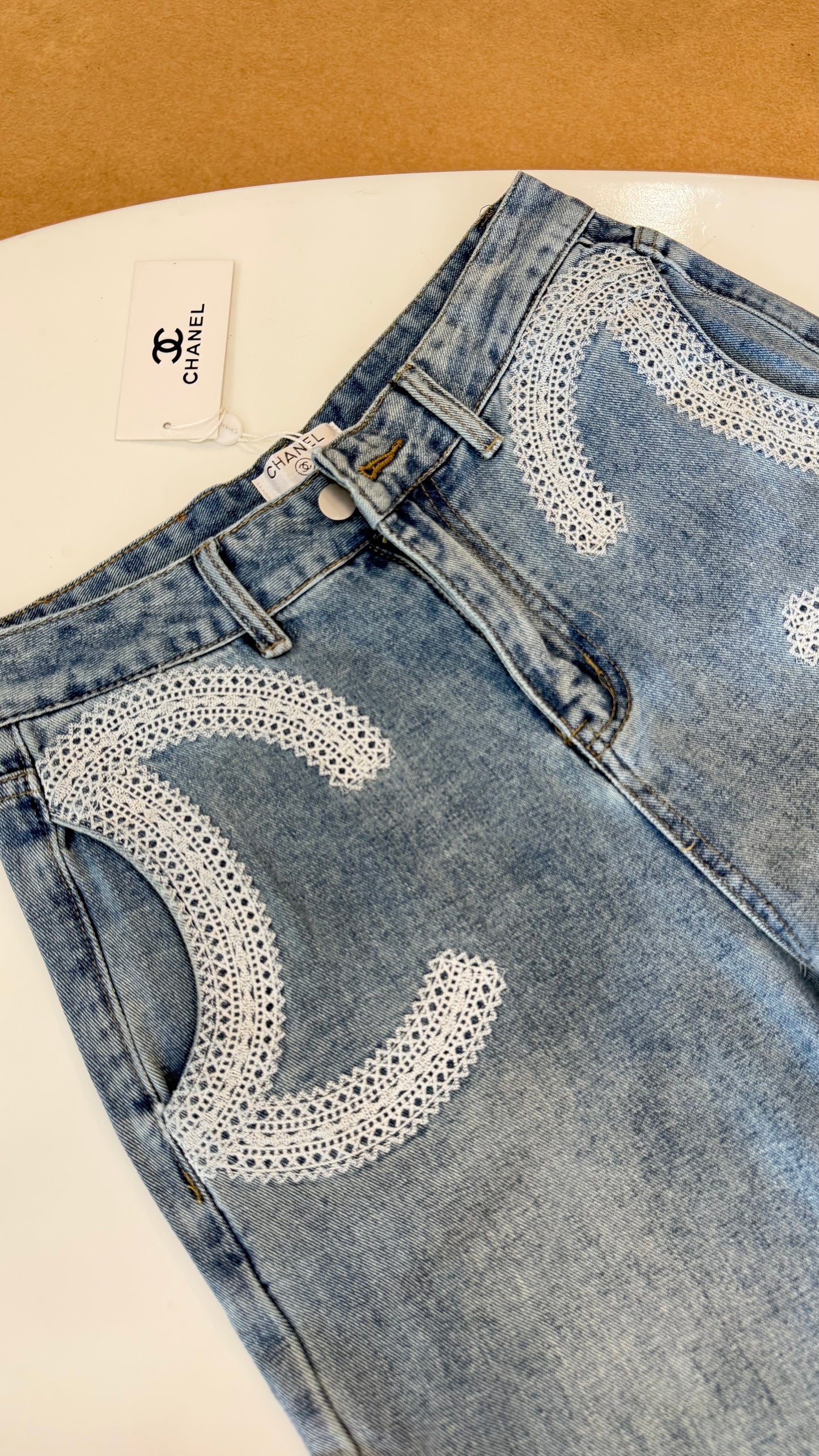 Chan-nel Premium Wide leg jeans-Dupe