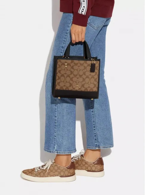 Coach Dempsey Tote 22 in Colorblock Signature Canvas