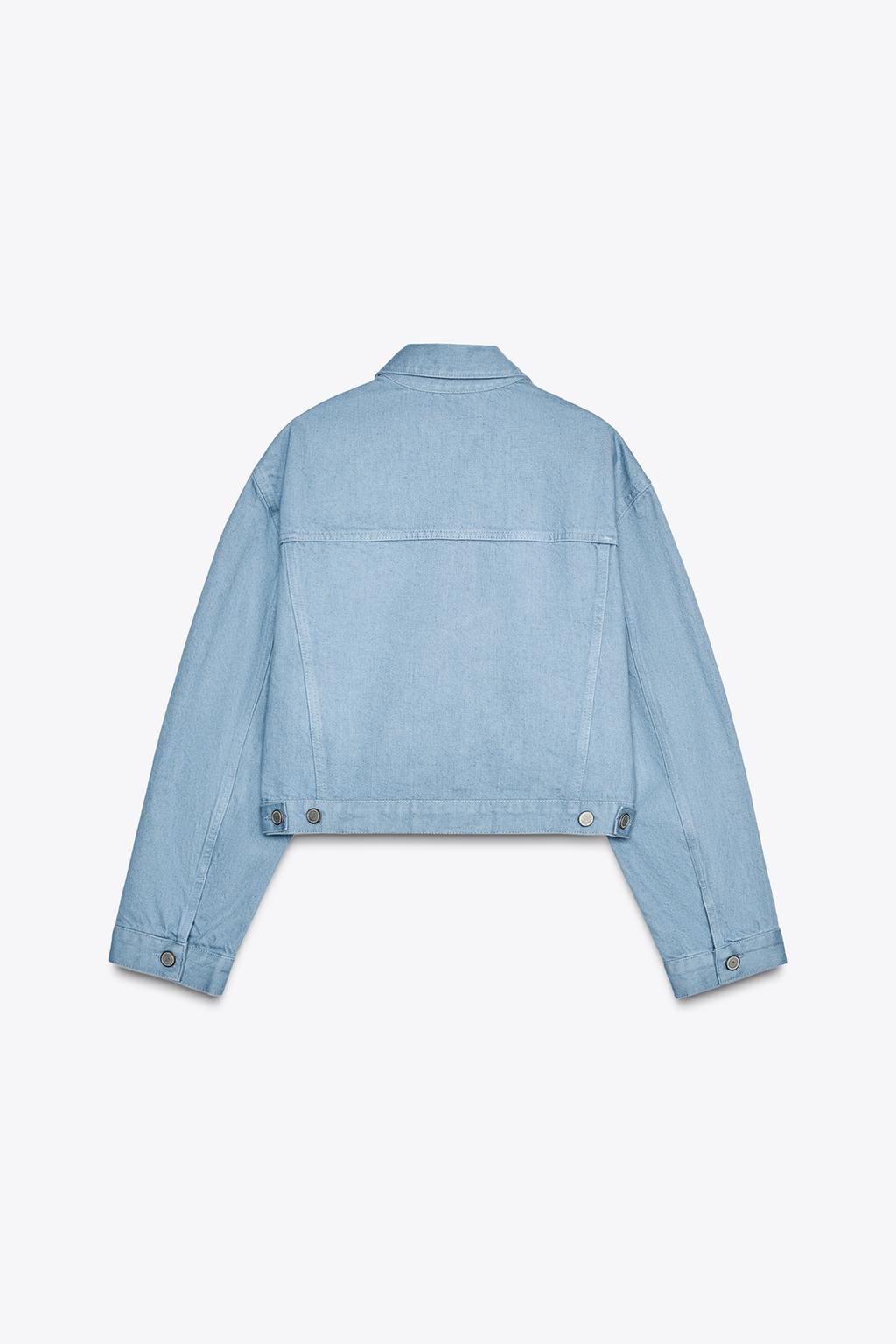 ZARA ZW Collection Pocket Jacket-Light Blue