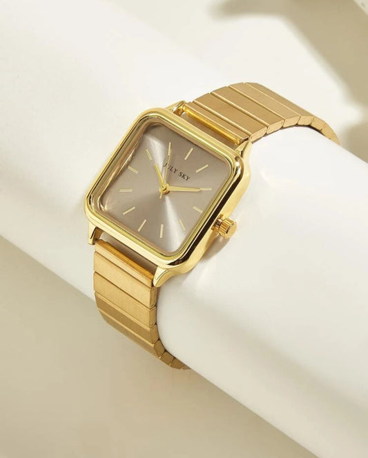 SHEIN Women Gold Elegant Stainless Steel Watch