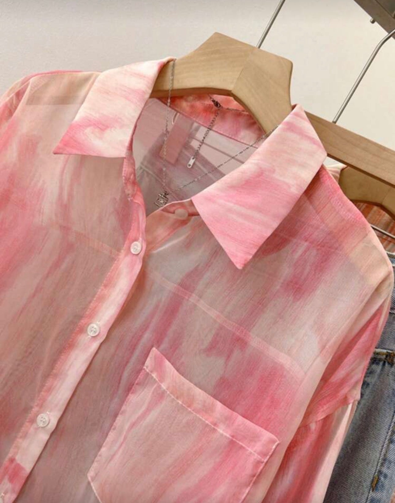 Shein Women Tie Dye SunScreen Shirt