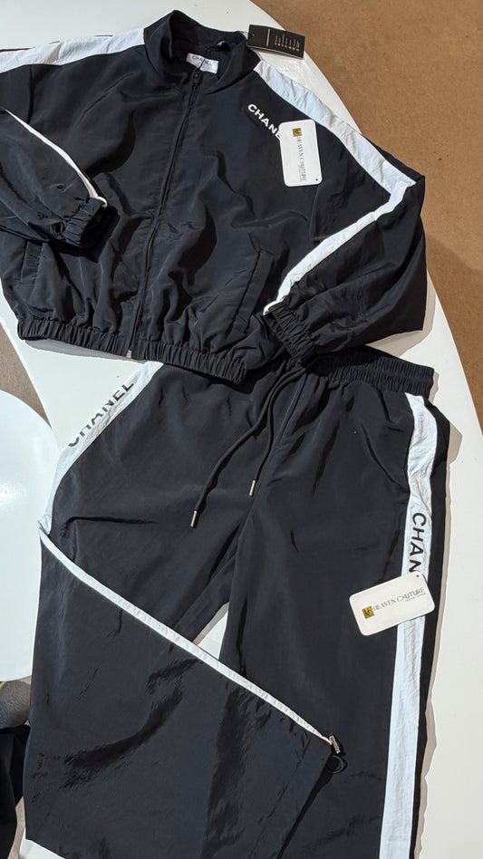 Chan-nel Zip Up Track Suit (Dupe)