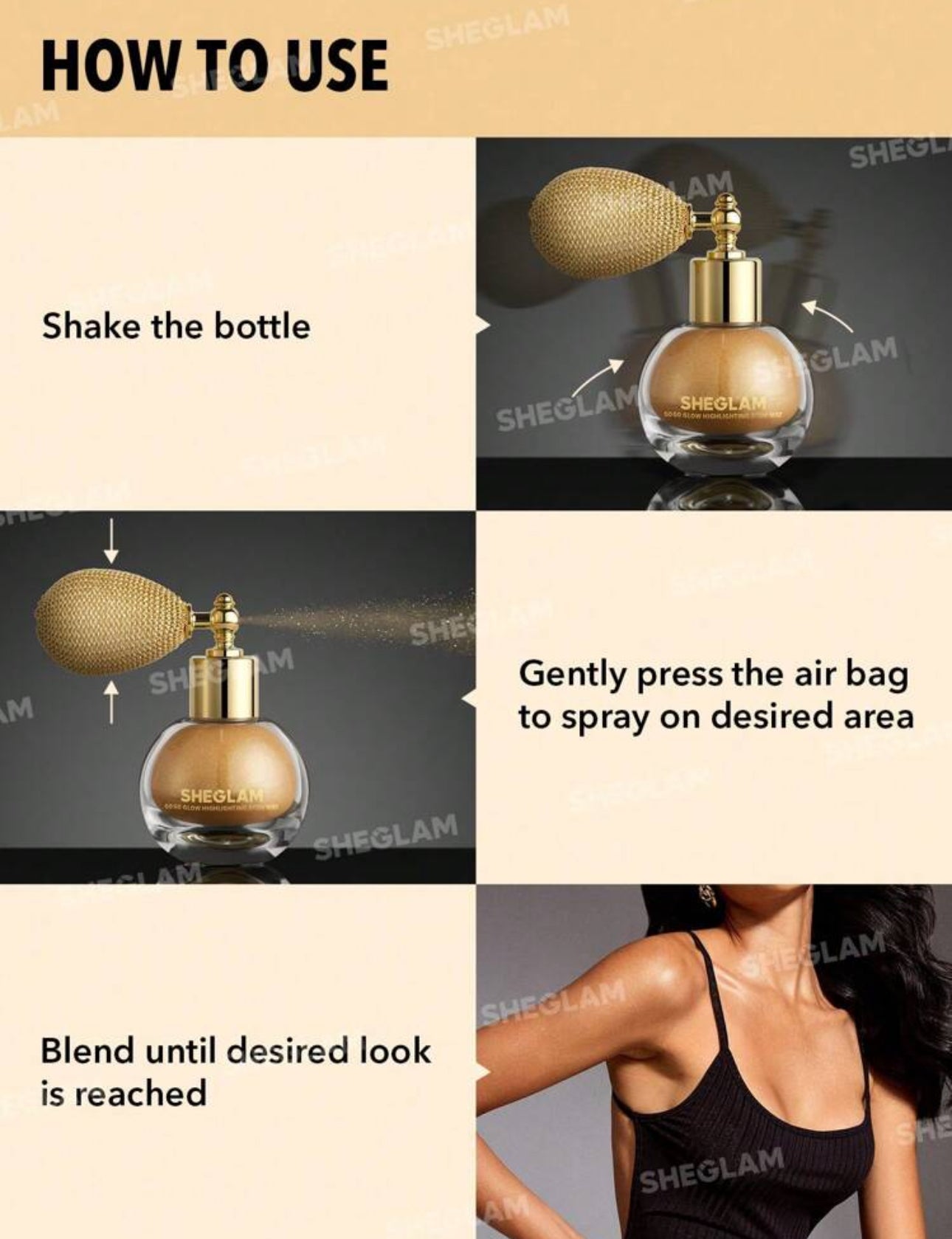 SHEGLAM Go Glow Highlighting Body Mist