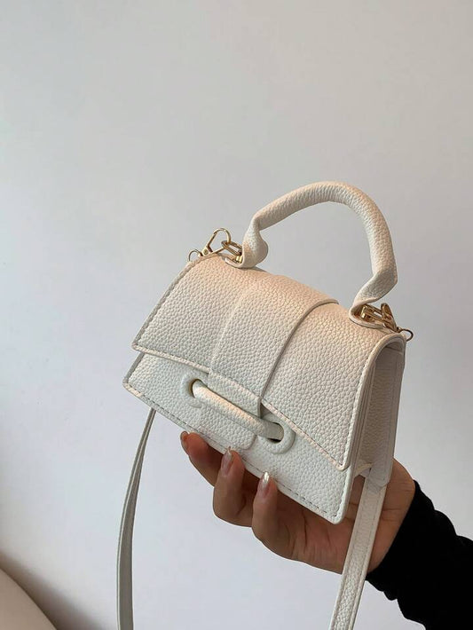 Shein Mini Flap Square Bag Metallic Funky