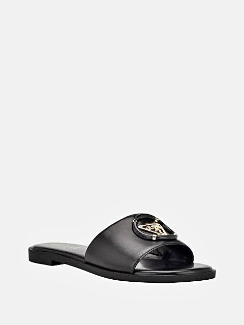 GUESS Magnify Faux Leather Slides