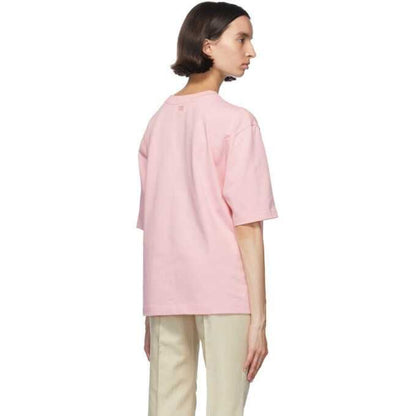 Ami Paris Loose Fit T Shirt-Pink