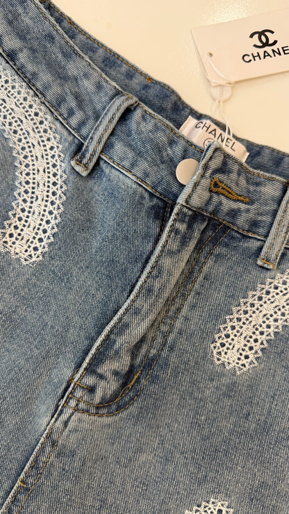 Chan-nel Premium Wide leg jeans-Dupe