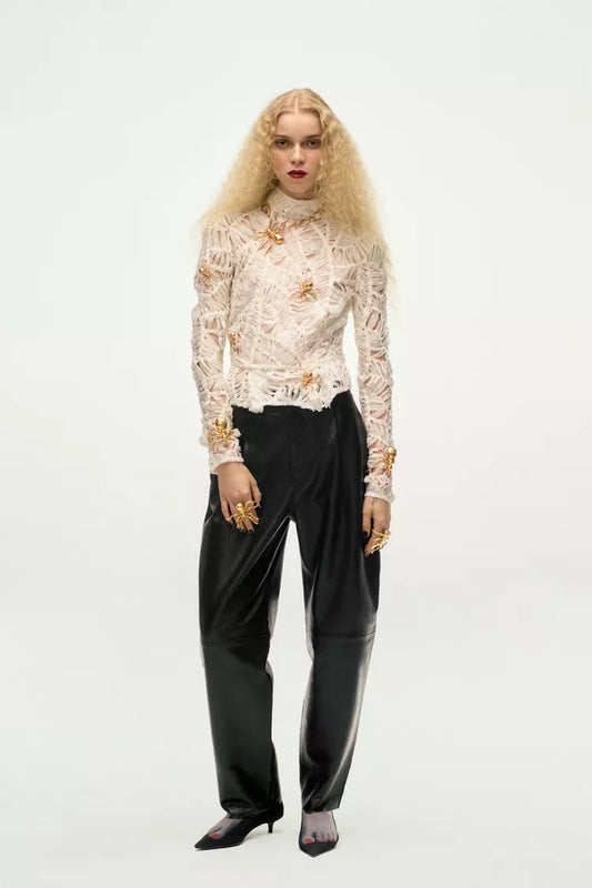 ZARA ZW Collection Top - ECRU