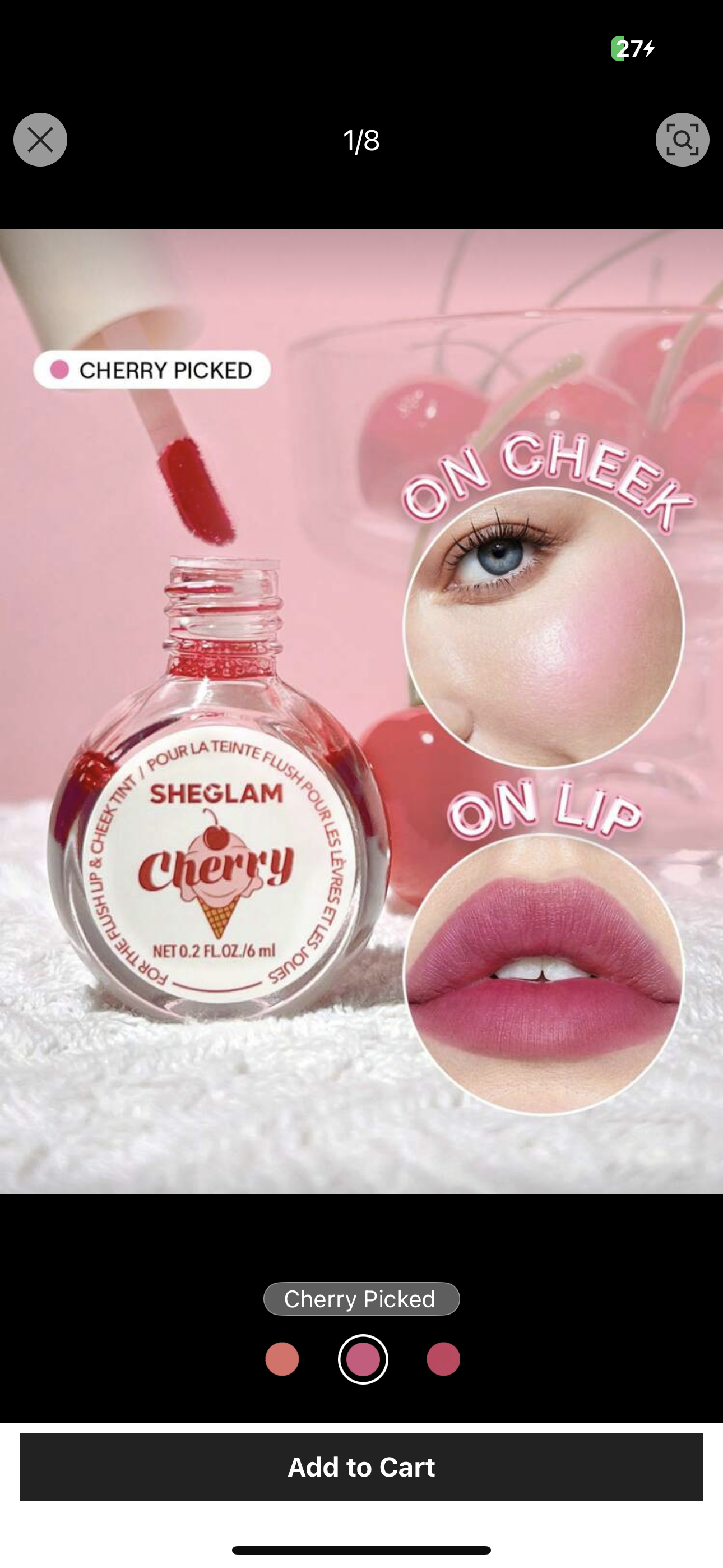 SHEGLAM For The Flush Lip nd Cheek Tint (Cherry Picked)