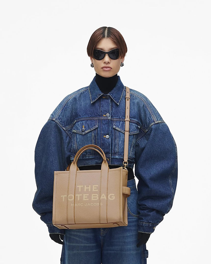Marc Jacobs Leather Medium Tote Bag- Camel