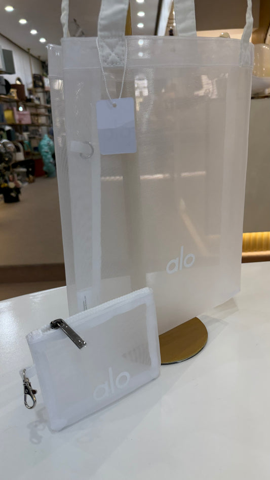 Alo Mini Sheer Tote with pouch