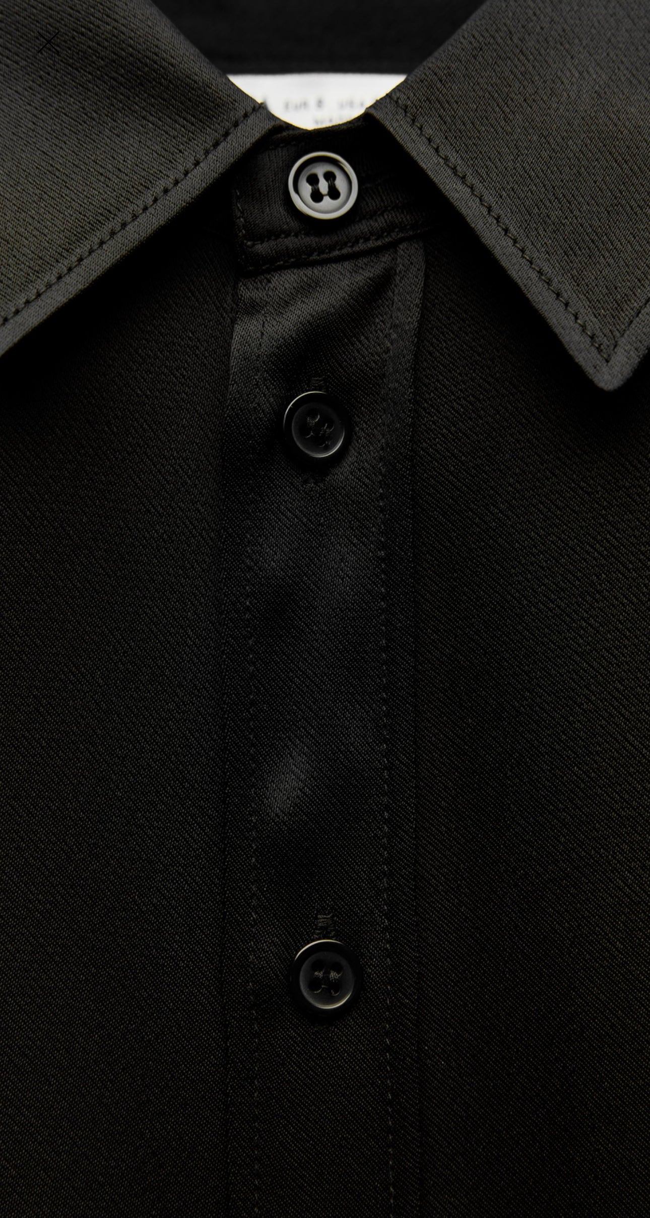 ZARA ZW Collection Slim Fit Shirt-Black