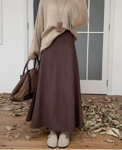 Shein Solid Sucede Flare Skirt