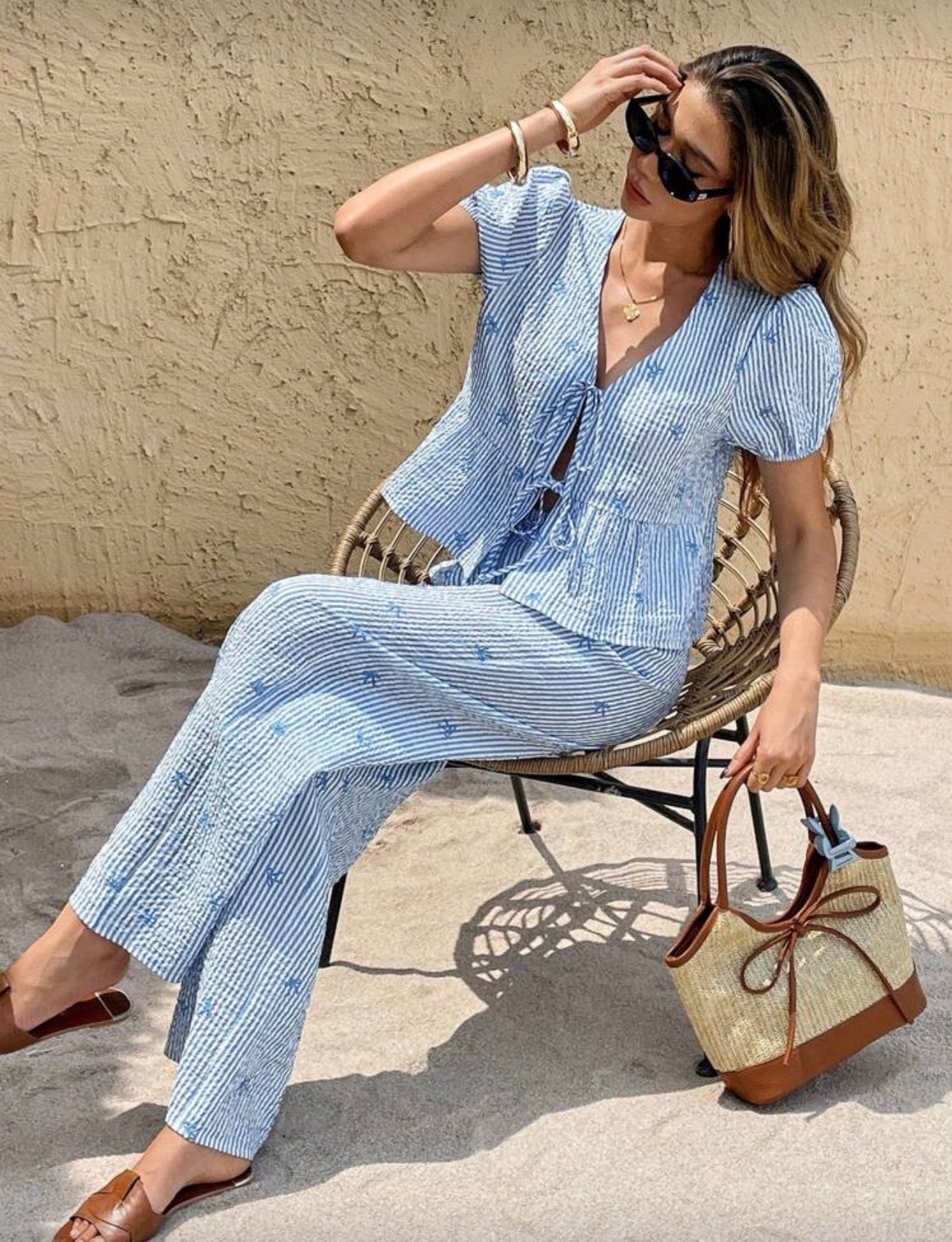 Shein Frenchy women 2Pcs Printed Co-ord set