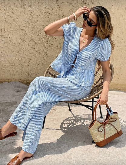 Shein Frenchy women 2Pcs Printed Co-ord set
