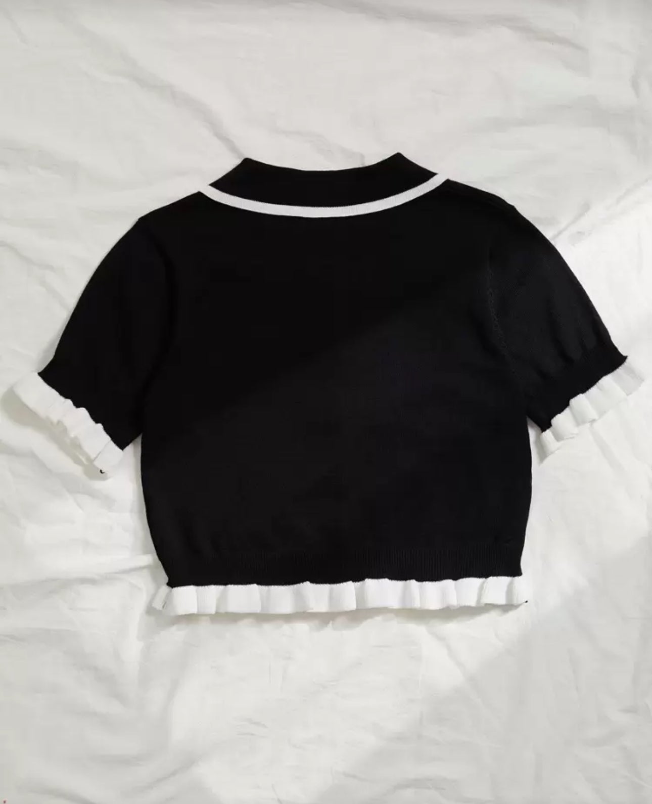 Shein Button Front contrast Binding Cardigan polo