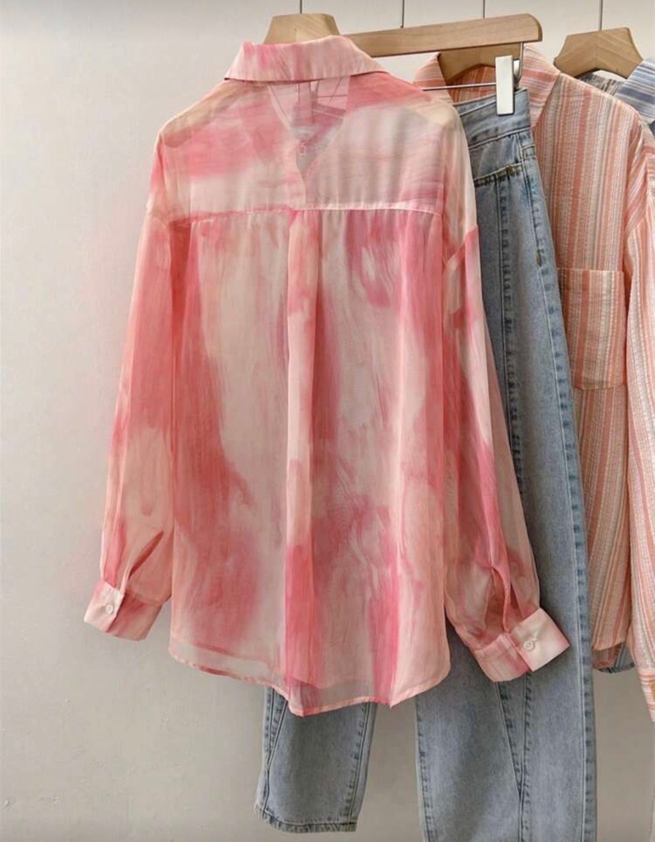 Shein Women Tie Dye SunScreen Shirt