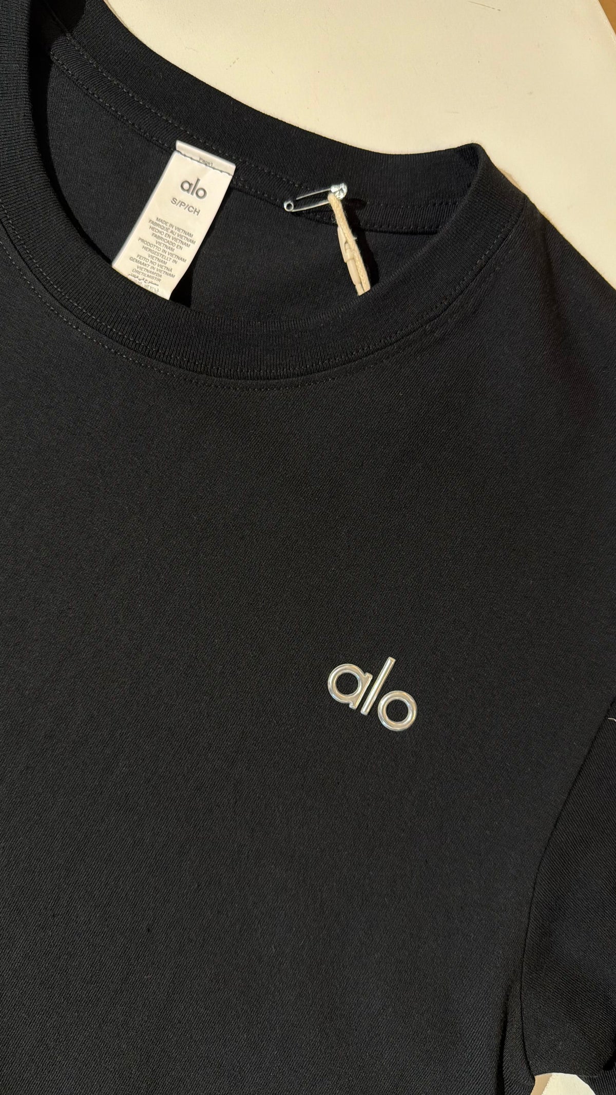 ALO Loose Fit Tshirt-Black (Dupe)