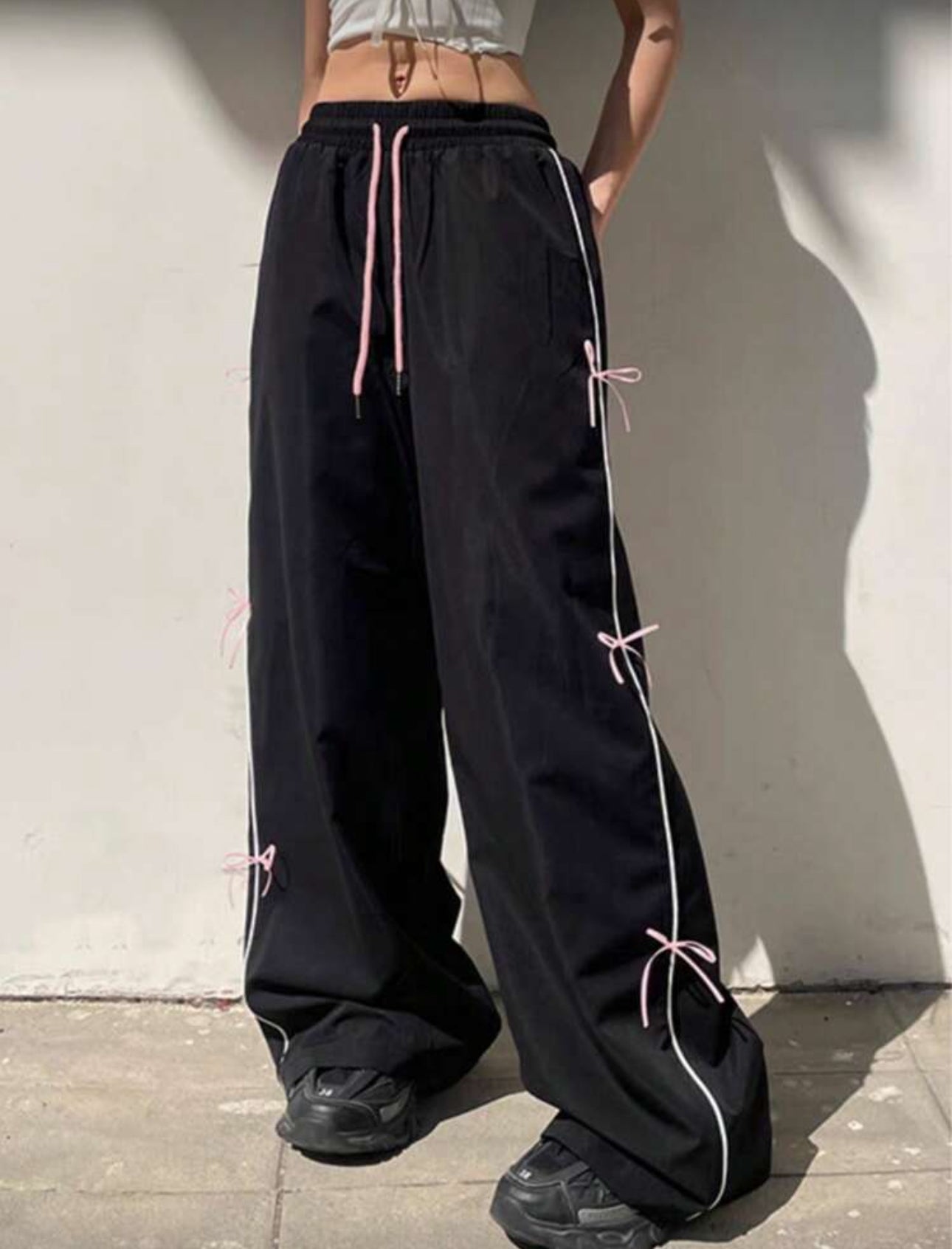 Shein Ez Wear Pant With Bowknot Decoration