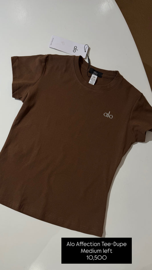 ALO Regular Fit Tshirt-Brown (Dupe)