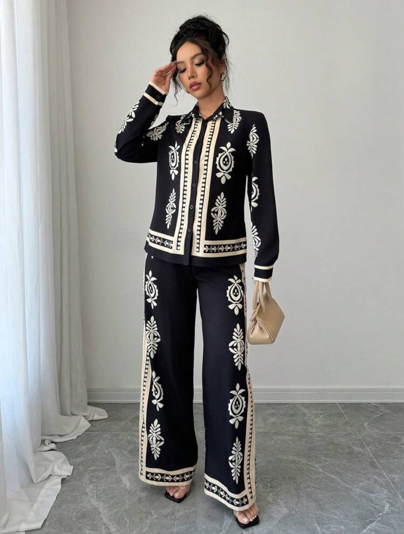 Shein Elegent Style Floral print Co-ord Set