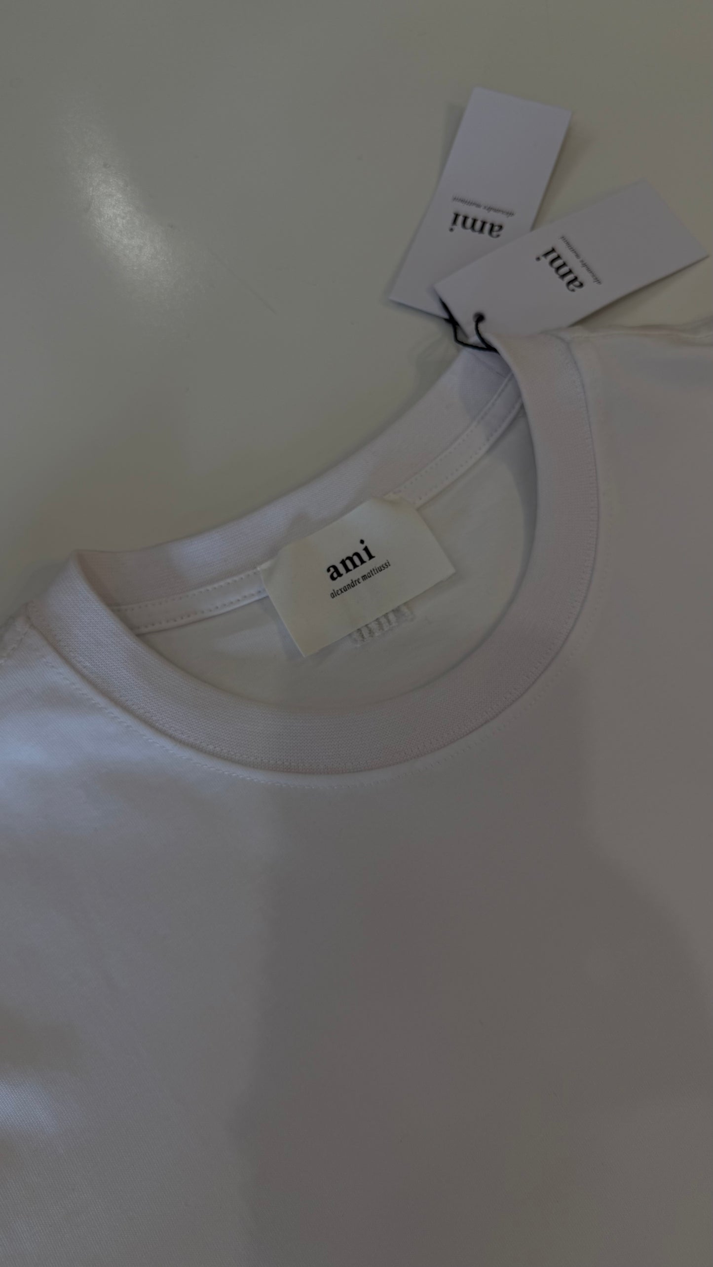 Ami Paris Loose Fit T Shirt-white