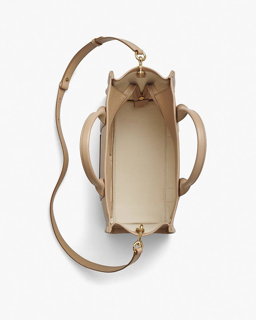 Marc Jacobs Leather Medium Tote Bag- Camel