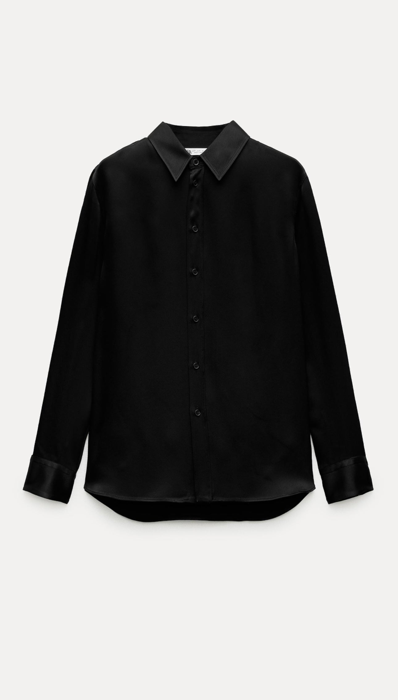 ZARA ZW Collection Slim Fit Shirt-Black