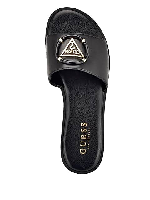 GUESS Magnify Faux Leather Slides