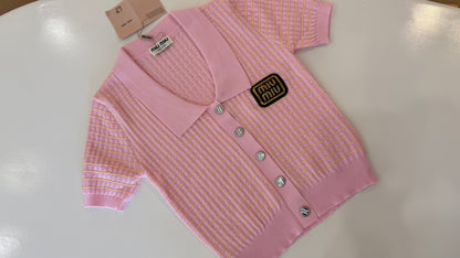 MIU MIU Long Collar Knit Polo