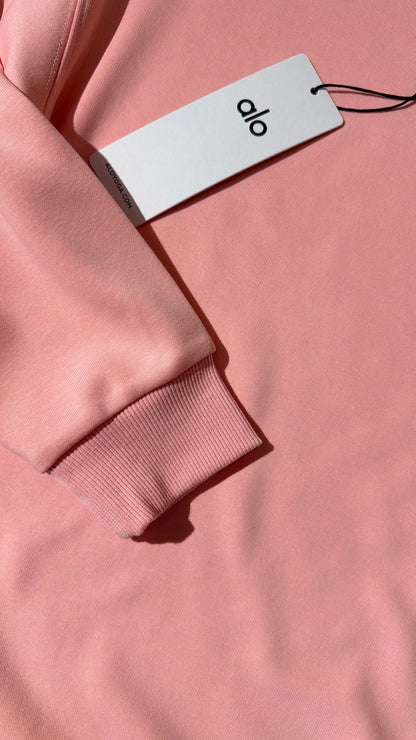 ALO Fleeced Sweatshirt-Pink (Dupe)